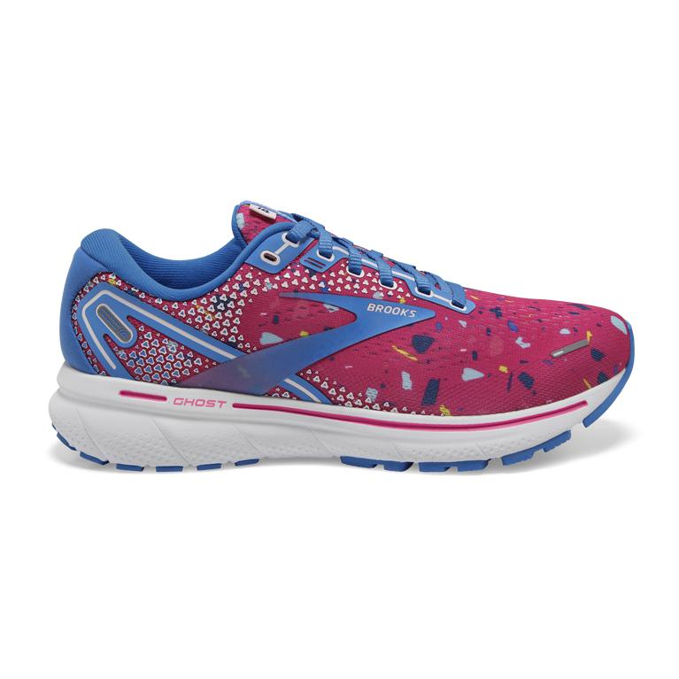 Brooks Ghost 14 Cushioned Women's Road Running Shoes - RoyalBlue/DeepPink/Beetroot/Campanula (10238-